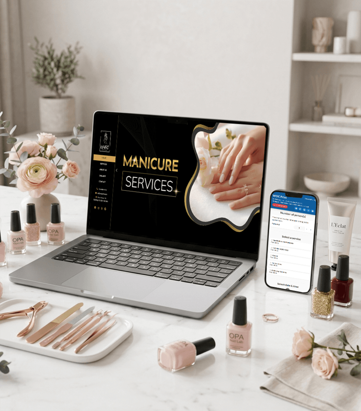 WOCPrint Nail Salon Mockup
