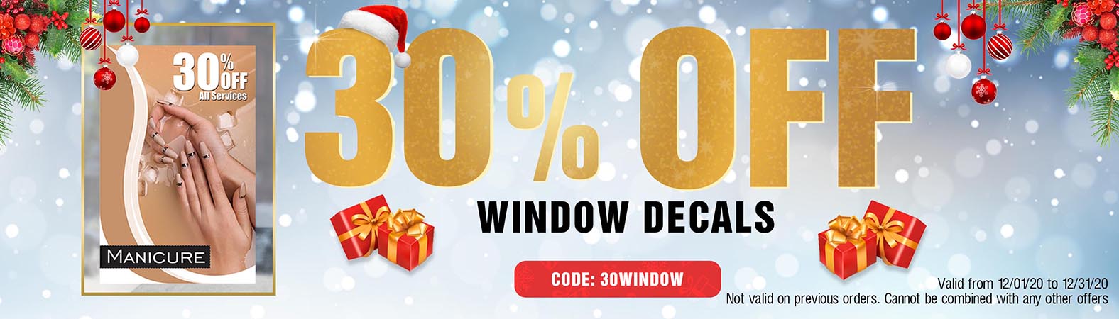30% OFF Window Decals