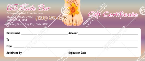 GC-03B - Regular Gift Certificates