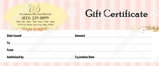 GC-04B - Regular Gift Certificates