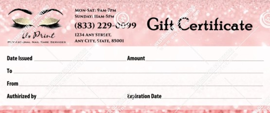 GC-08B - Regular Gift Certificates