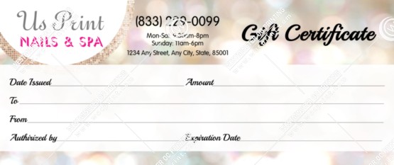 GC-09B - Regular Gift Certificates