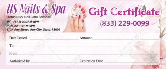 GC-15B - Regular Gift Certificates