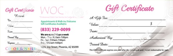 PGC-09B - Premium Gift Certificates
