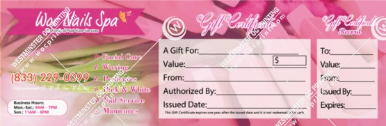 PGC-18B - Premium Gift Certificates