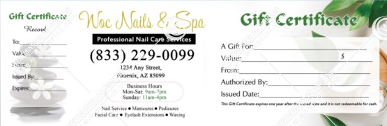 PGC-26B - Premium Gift Certificates