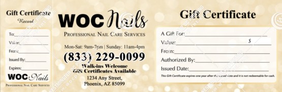 PGC-29B - Premium Gift Certificates