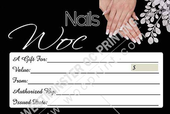 SGC-01B - Standard Gift Certificates