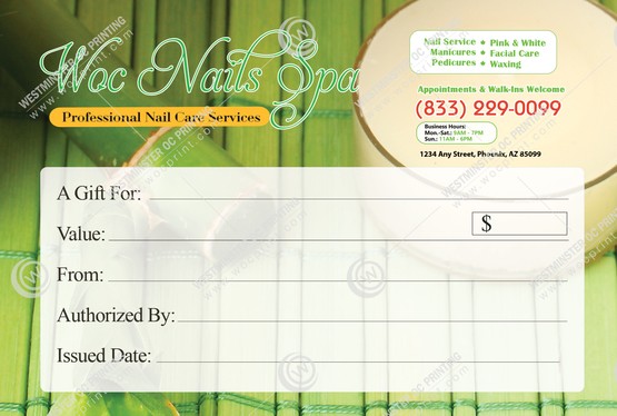 SGC-14B - Standard Gift Certificates