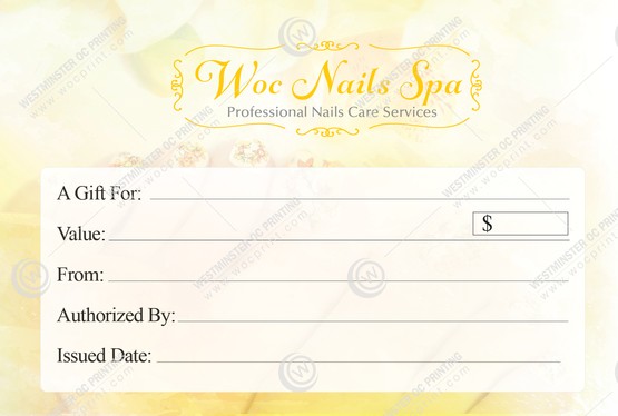 SGC-15B - Standard Gift Certificates