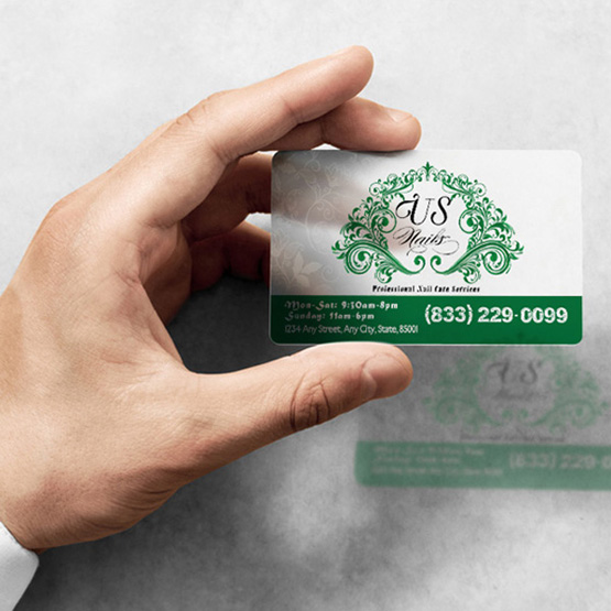 premium-clear-nail-salon-business-card-cbc-01 - Luxury Clear Business Cards - WOC print