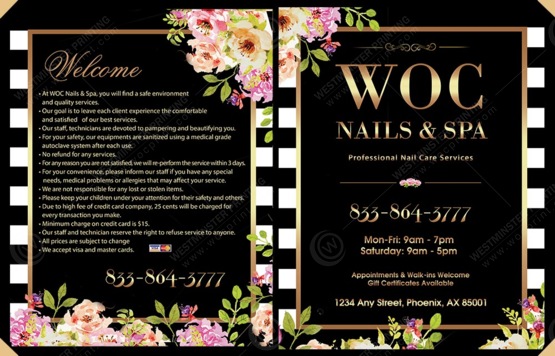 MN-51 - Clear Cover Menus 4 view