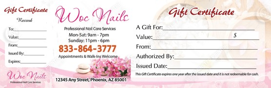 PGC-59B - Premium Gift Certificates