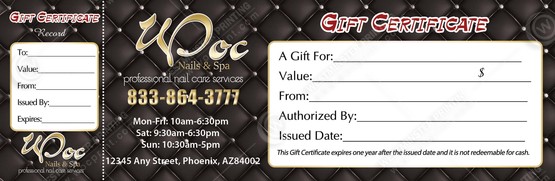 PGC-60B - Premium Gift Certificates