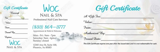 PGC-62B - Premium Gift Certificates