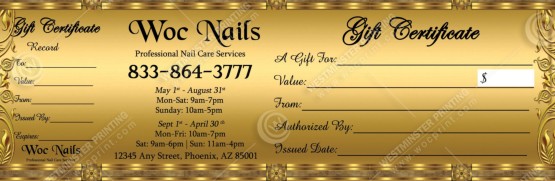 PGC-63B - Premium Gift Certificates