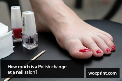 How much is a Polish change at a nail salon?