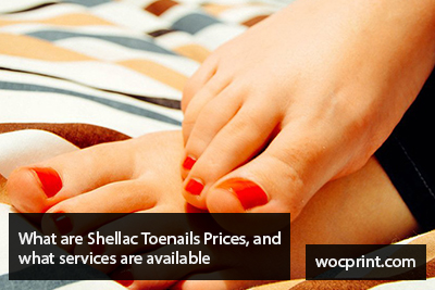 What are Shellac Toenails Prices, and what services are available