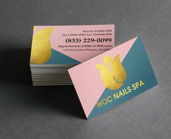 nails-salon-premium-foil-business-cards-fbc-04 - Luxury Foil Business Cards - WOC print
