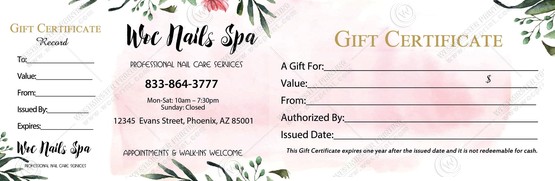 PGC-67B - Premium Gift Certificates