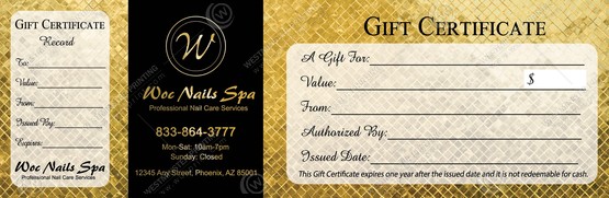 PGC-69B - Premium Gift Certificates