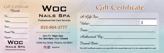 PGC-72B - Premium Gift Certificates