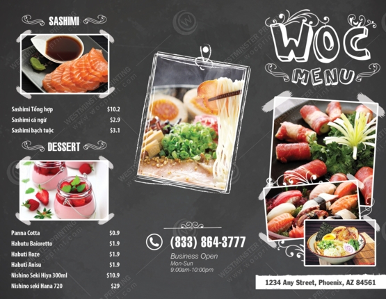 BR-502 - Restaurant Brochures