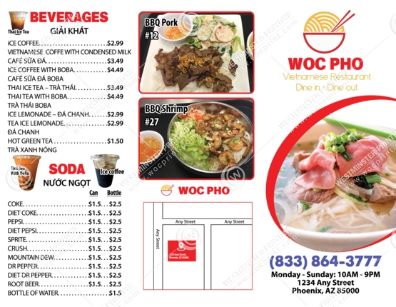 BR-505 - Restaurant Brochures