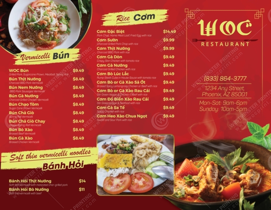 BR-508 - Restaurant Brochures