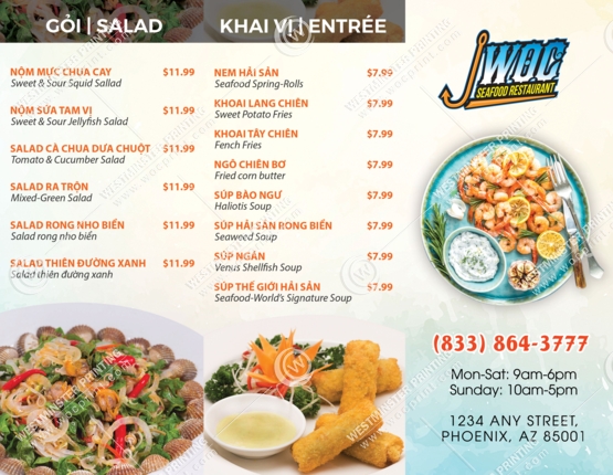 BR-510 - Restaurant Brochures