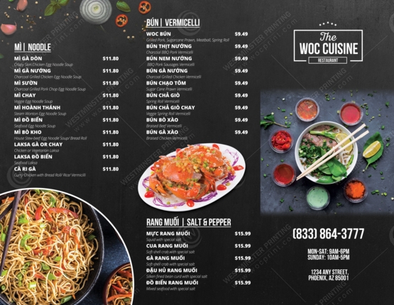 BR-511 - Restaurant Brochures