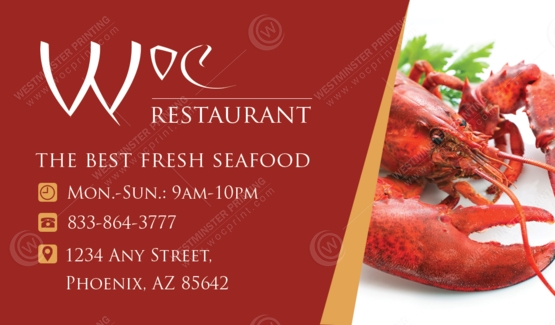 RBA-500 - Restaurant Business Cards