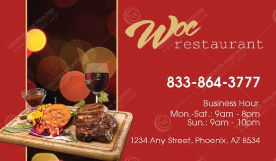BC-501 - Restaurant Business Cards