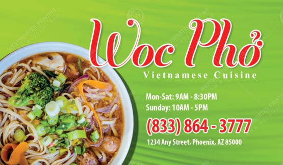 BC-510 - Restaurant Business Cards