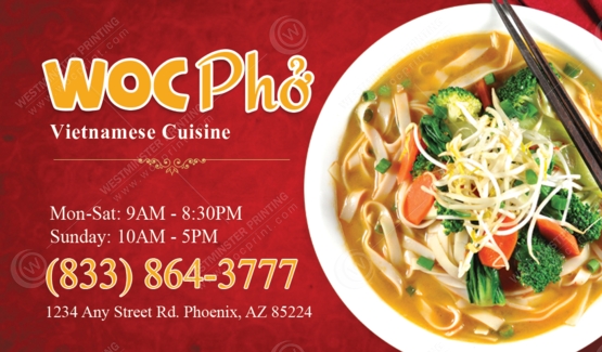 BC-511 - Restaurant Business Cards