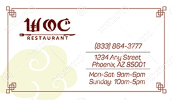 RBA-519 - Restaurant Business Cards