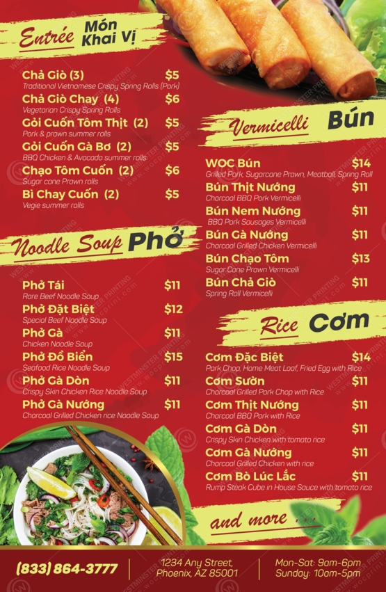 RFL-00B - Restaurant Flyers