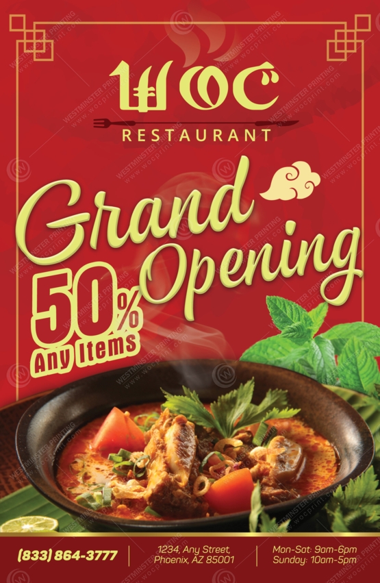 FL-500 - Restaurant Flyers