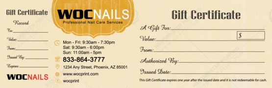 PGC-76B - Premium Gift Certificates