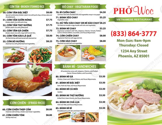 BR-512 - Restaurant Brochures
