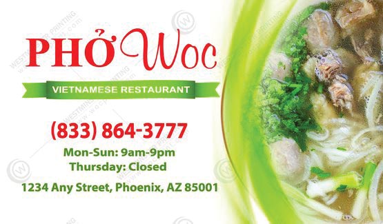 BC-523 - Restaurant Business Cards