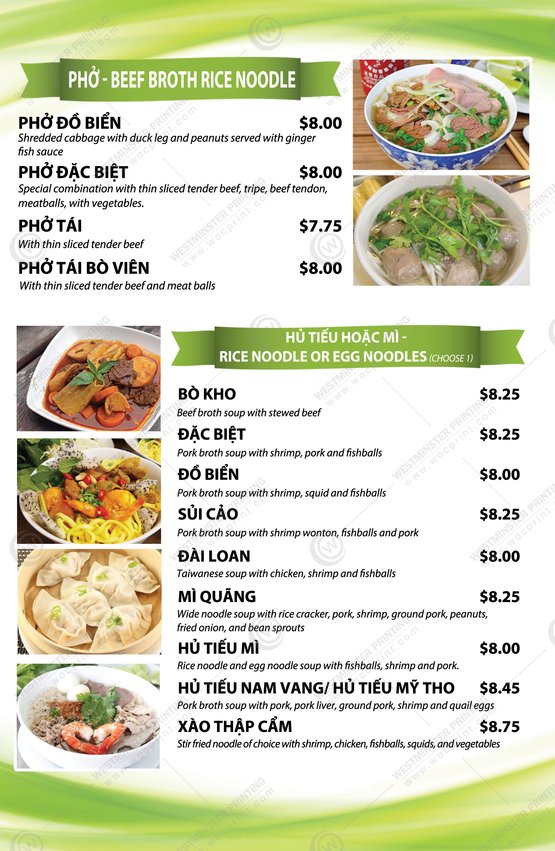 RFL-04B - Restaurant Flyers