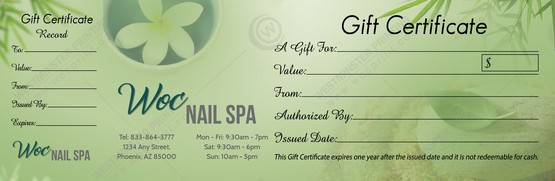 PGC-79B - Premium Gift Certificates