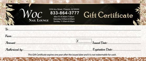 GC-23B - Regular Gift Certificates
