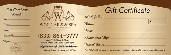 PGC-84B - Premium Gift Certificates