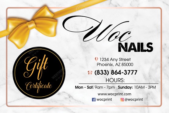 SGC-25 - Standard Gift Certificates