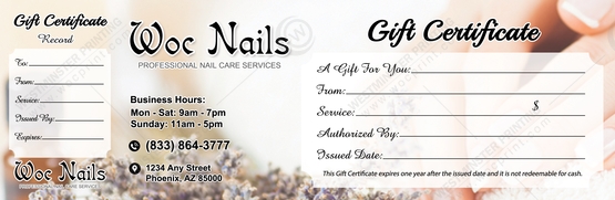 PGC-94B - Premium Gift Certificates