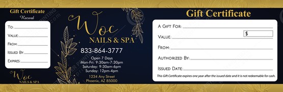 PGC-96B - Premium Gift Certificates