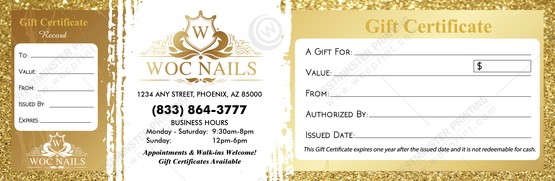 PGC-97B - Premium Gift Certificates