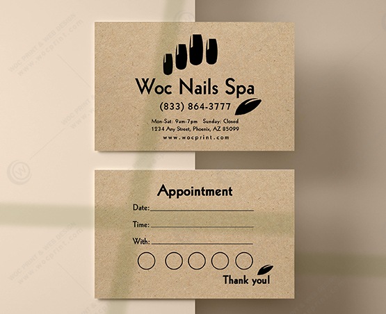 nails-salon-premium-brown-kraft-business-cards-bkbc-03 - Brown Kraft Business Cards - WOC print